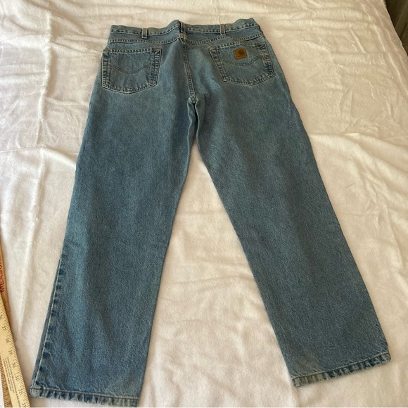 B19 stw carhartt work jeans size 38 38x30 light denim - Picture 5 of 8